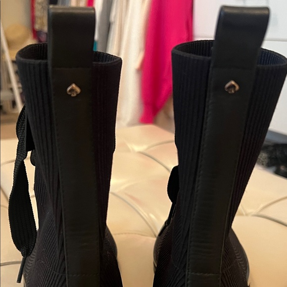 Kate Spade Black Lace-Up Women's Boots - Picture 5 of 7